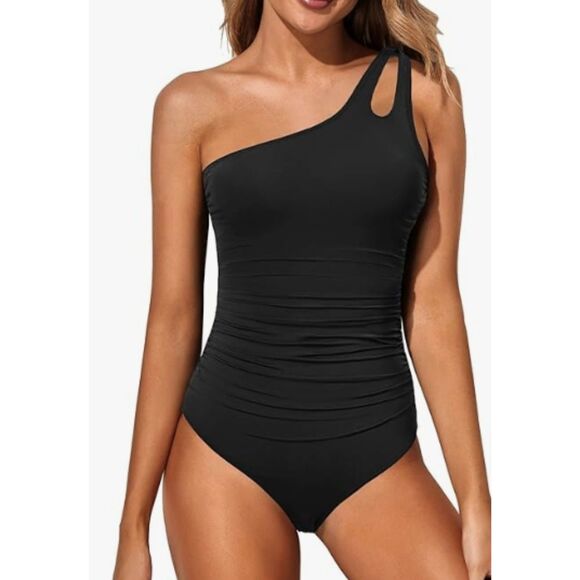 Holipick One Shoulder One Piece Swimsuit W/Tummy Control & Full Coverage- Medium - Picture 1 of 6